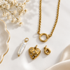 Heart Pearl Multi Charms Necklace