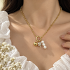 Heart Diamond Flower Multi Charms Necklace