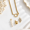Heart Diamond Flower Multi Charms Necklace