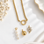 Heart Diamond Flower Multi Charms Necklace