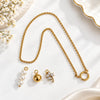 Heart Diamond Flower Multi Charms Necklace