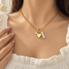 Heart Lock Multi Charms Necklace