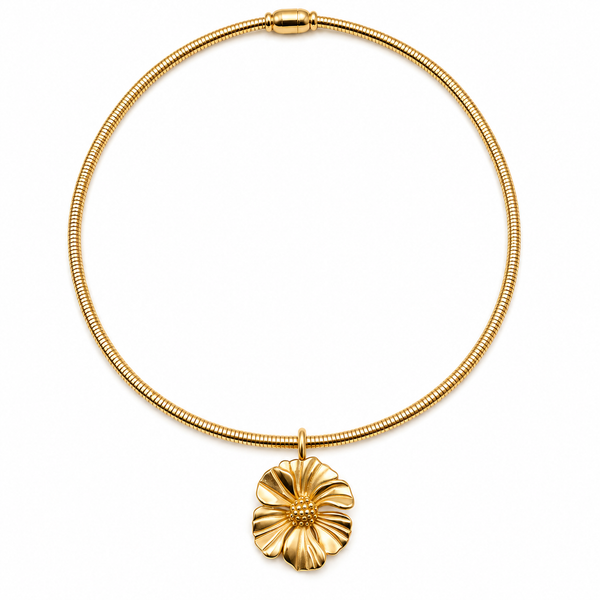 Flower Pendant Choker