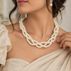 Triple layer Pearl Choker