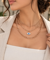 Three layer Evil Eye Necklace