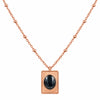 Middle black round neckace