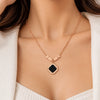 Black Coin cube Necklace