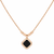 Black Coin cube Necklace