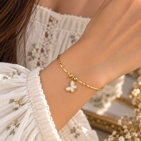 Butterfly Wire Charm Bracelet