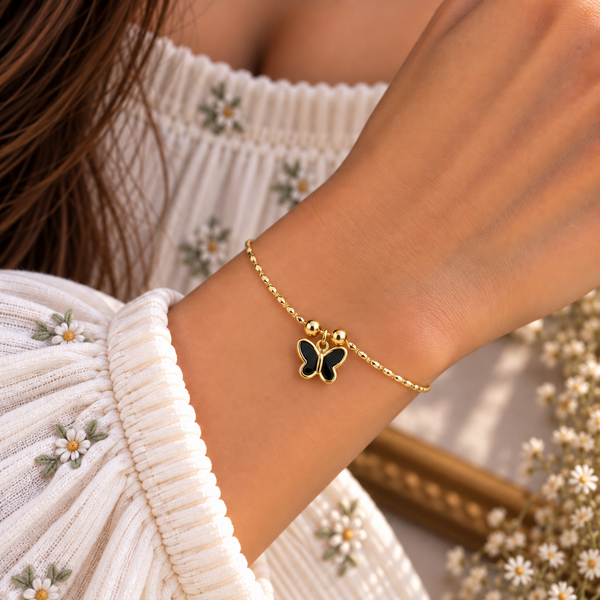 Butterfly Wire Charm Bracelet