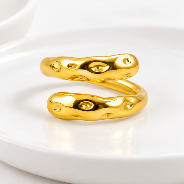 Double Band Molten Ring