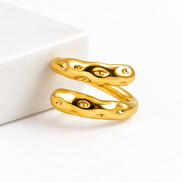 Double Band Molten Ring