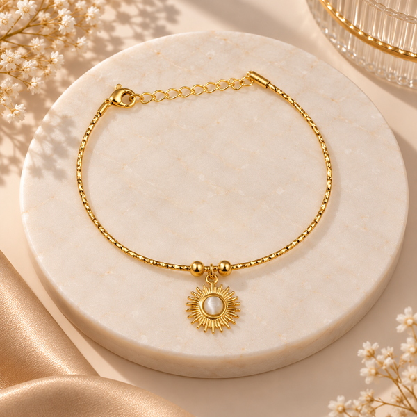 Sun Wire Charm Bracelet