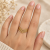 V Shape triple Layer Ring