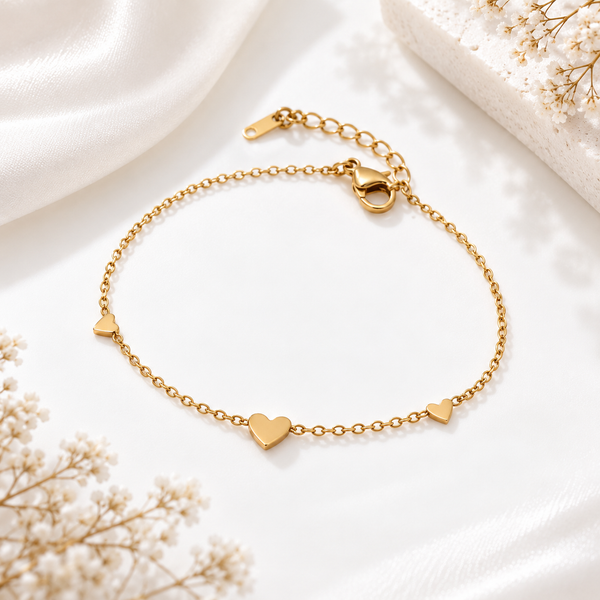 Minimal Heart Anklet