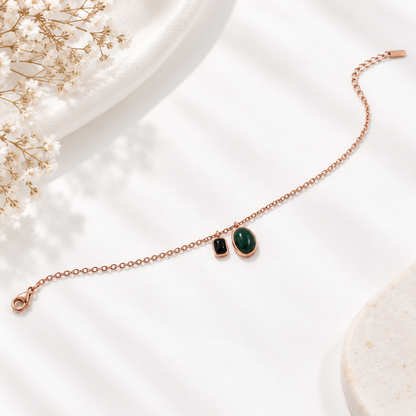 Oval Stone Anklet