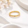 Golden spark band ring