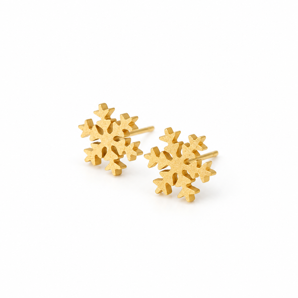 Golden frost bites earrings