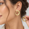 Golden spiral Chunky earrings
