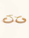 Golden spiral hug earrings