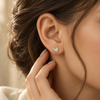 Emerald heart beats earrings