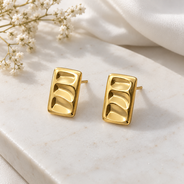 Rectangle Staple Earrings