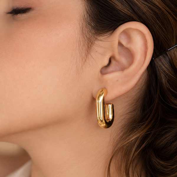 Square Edge hoops Earrings
