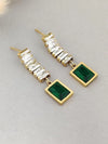 Emerald tennis Earrings