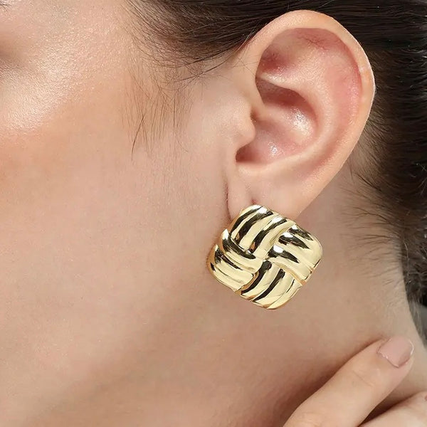Texture Square Earrings