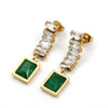Emerald tennis Earrings