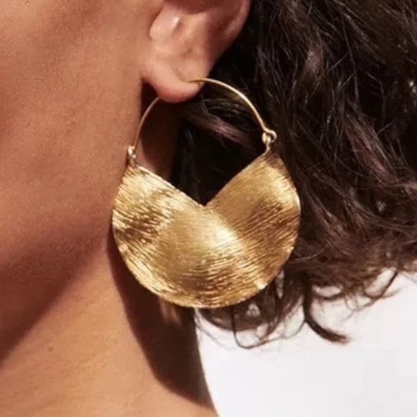 Textured Large Hoops Earrings