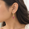Rectangular crystal dangling Earrings