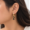 Triangle crystal dangling Earrings