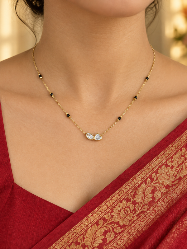 Kiara Crystal Heart Mangalsutra