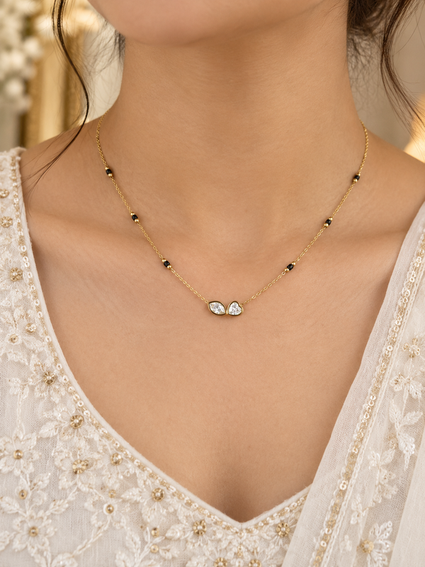 Kiara Crystal Heart Mangalsutra