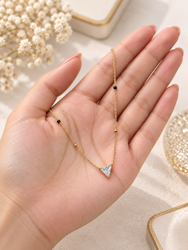Tara Minimal Triangle Solitaire Mangalsutra