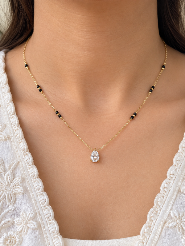 Siya Minimal Teardrop Solitaire Mangalsutra