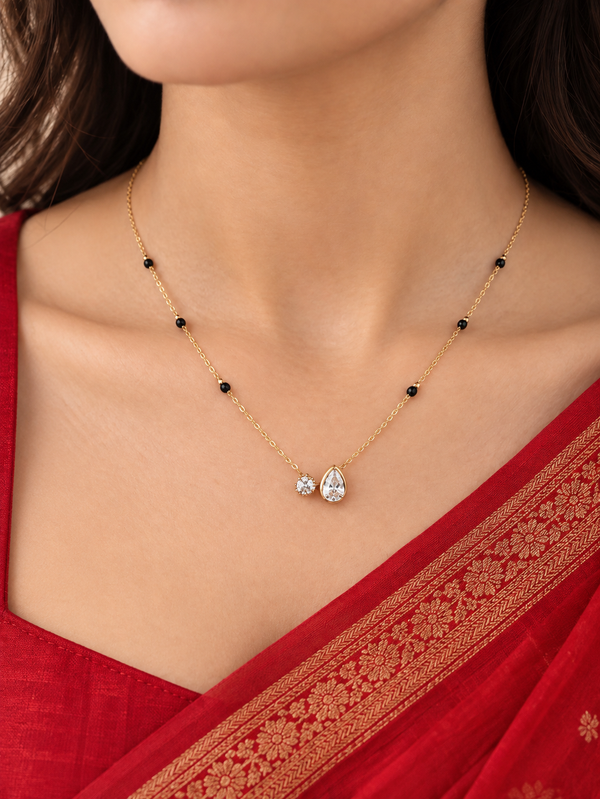 Naira Twin Teardrop Mangalsutra