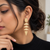 Gold-Toned Geometric Drop Earrings