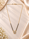Myra Solitaire Black Bead Mangalsutra