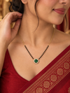 Myra Solitaire Black Bead Mangalsutra