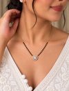 Myra Solitaire Black Bead Mangalsutra