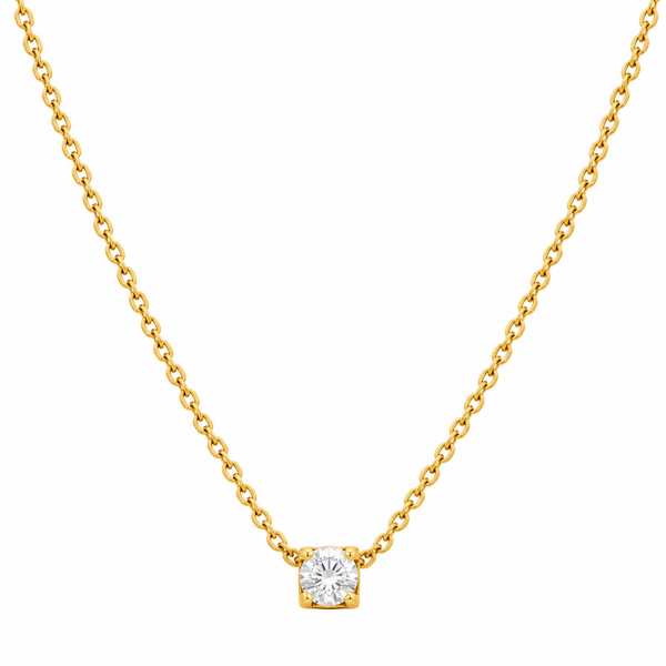 Single White Stone Necklace