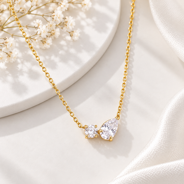 Aurelia Duo Stone Necklace