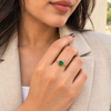 Alina Square Solitaire Adjustable Chain Ring