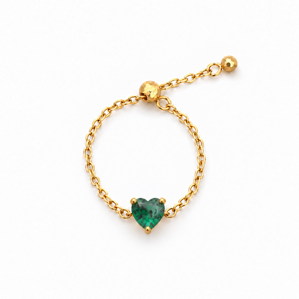 Myra Purple Heart Adjustable Chain Ring
