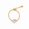 Myra Purple Heart Adjustable Chain Ring