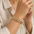 Celeste Crystal Gold Kada