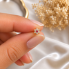 Ruby Floral Ball Back Stud