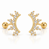 Celestial Spark Ear Climber Ball Back Studs